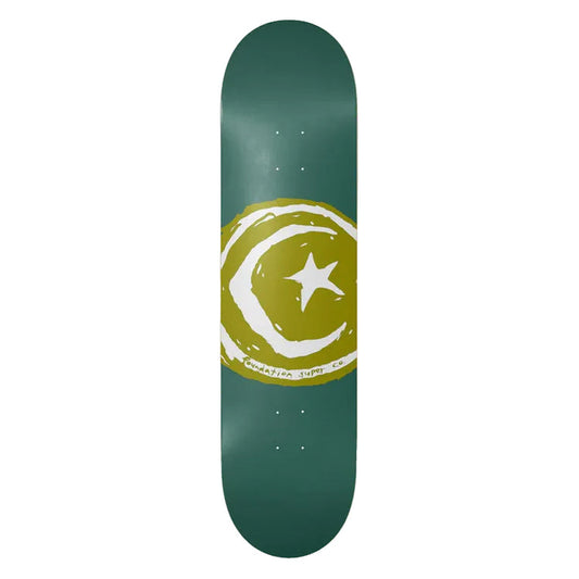 Foundation Skateboard Deck Star and Moon Green 8.25" x 31.63"