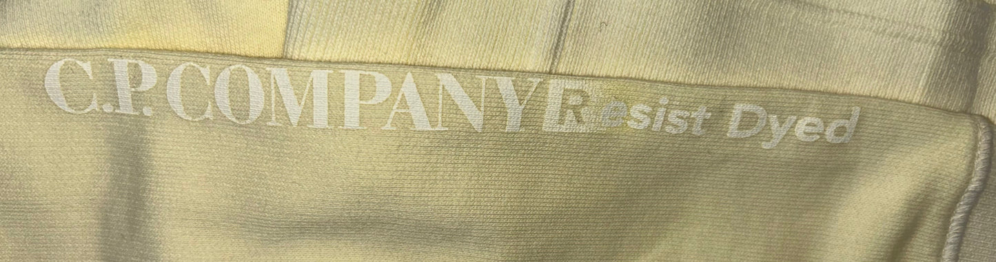 Cp Company Resist Dyed Overhead Hoodie In Yellow