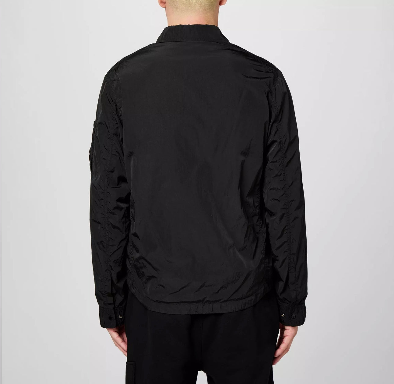 Cp Company 095A Chrome-R Full Zip Overshirt Black with Certilogo