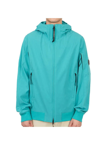 Cp Company Lens S/S Soft Shell Jacket In Tile Blue
