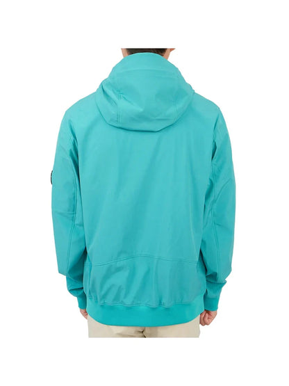 Cp Company Lens S/S Soft Shell Jacket In Tile Blue