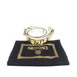 Load image into Gallery viewer, Versace Fendace Fendi 8 C0662 Leather Metal White Gold Belt 1891