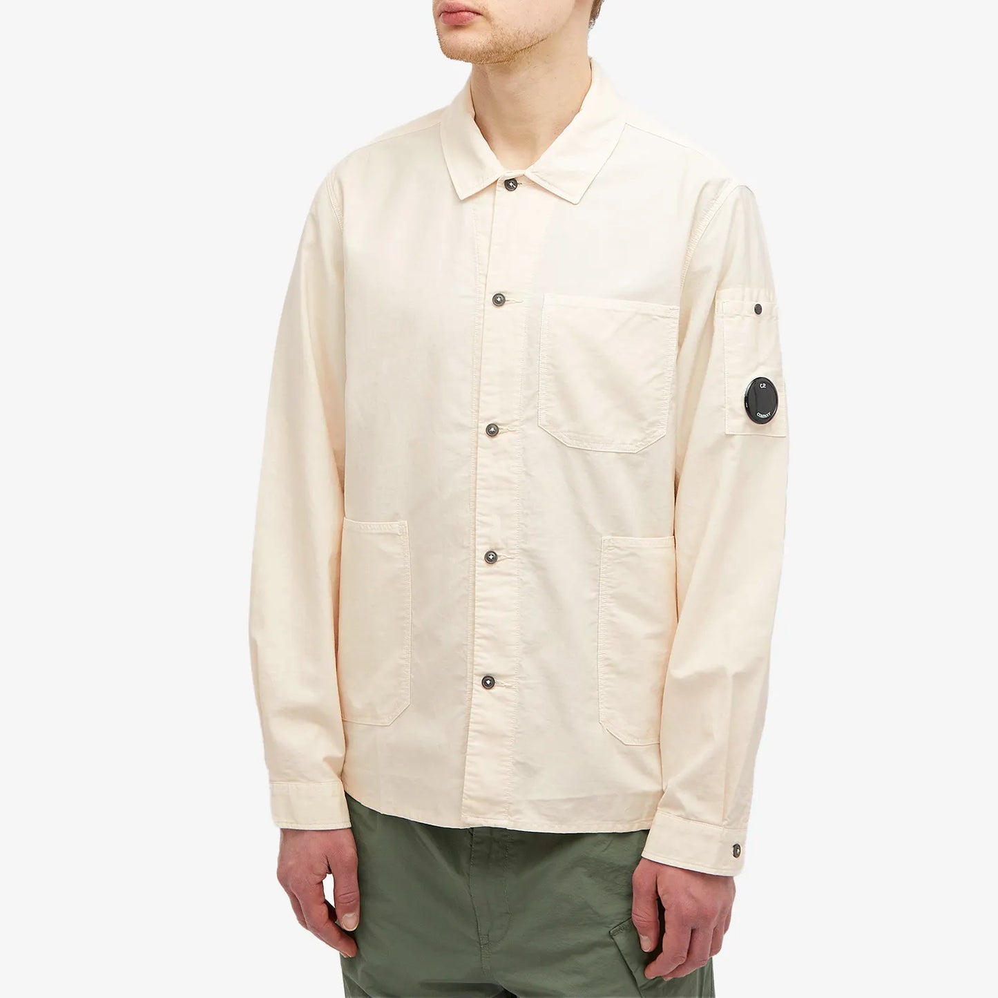 Cp Company Ottoman Workwear Shirt In Pistachio Shell