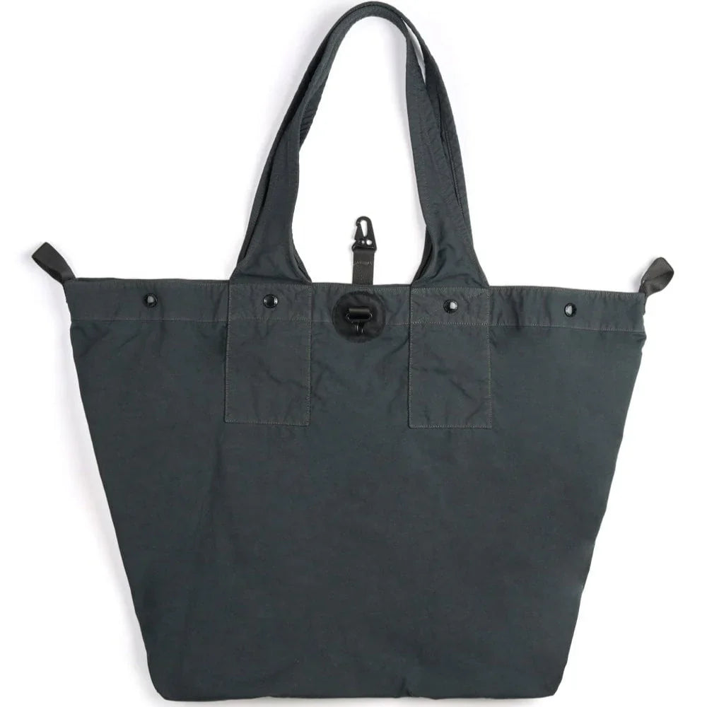 Cp Company Twill Logo Bag In Smoked Pearl with Certilogo