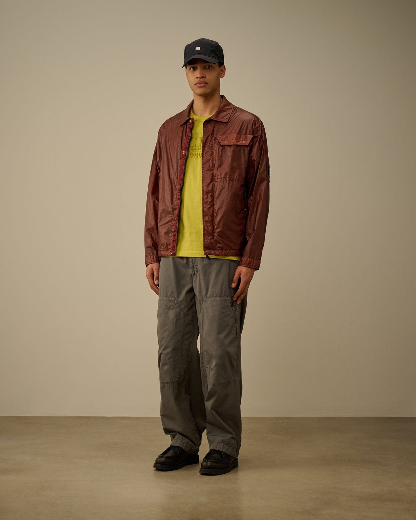 Cp Company 037A CS II Lens Overshirt In Sable with Certilogo