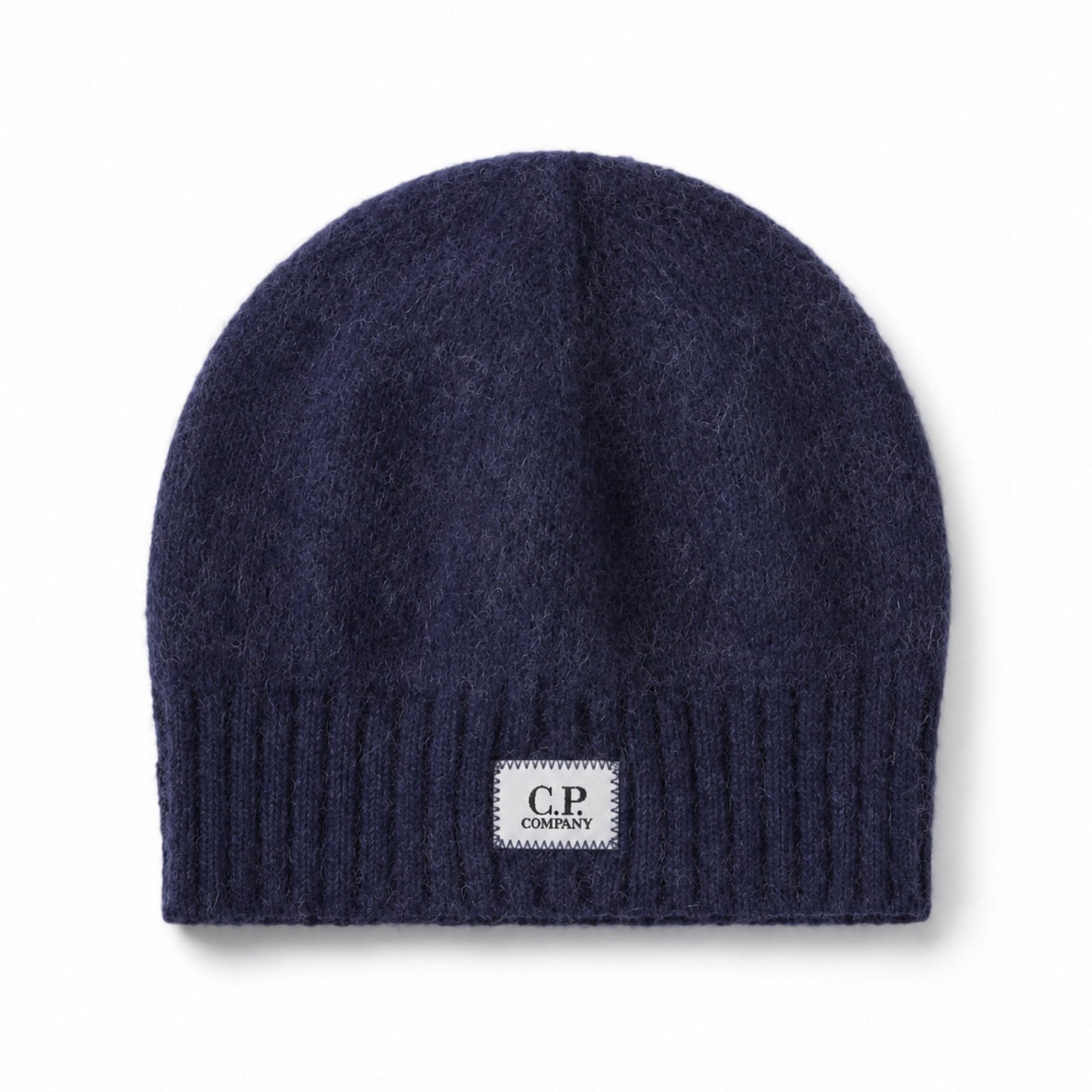 Cp Company Stitch Logo Wool Blend Beanie 302A Estate Blue