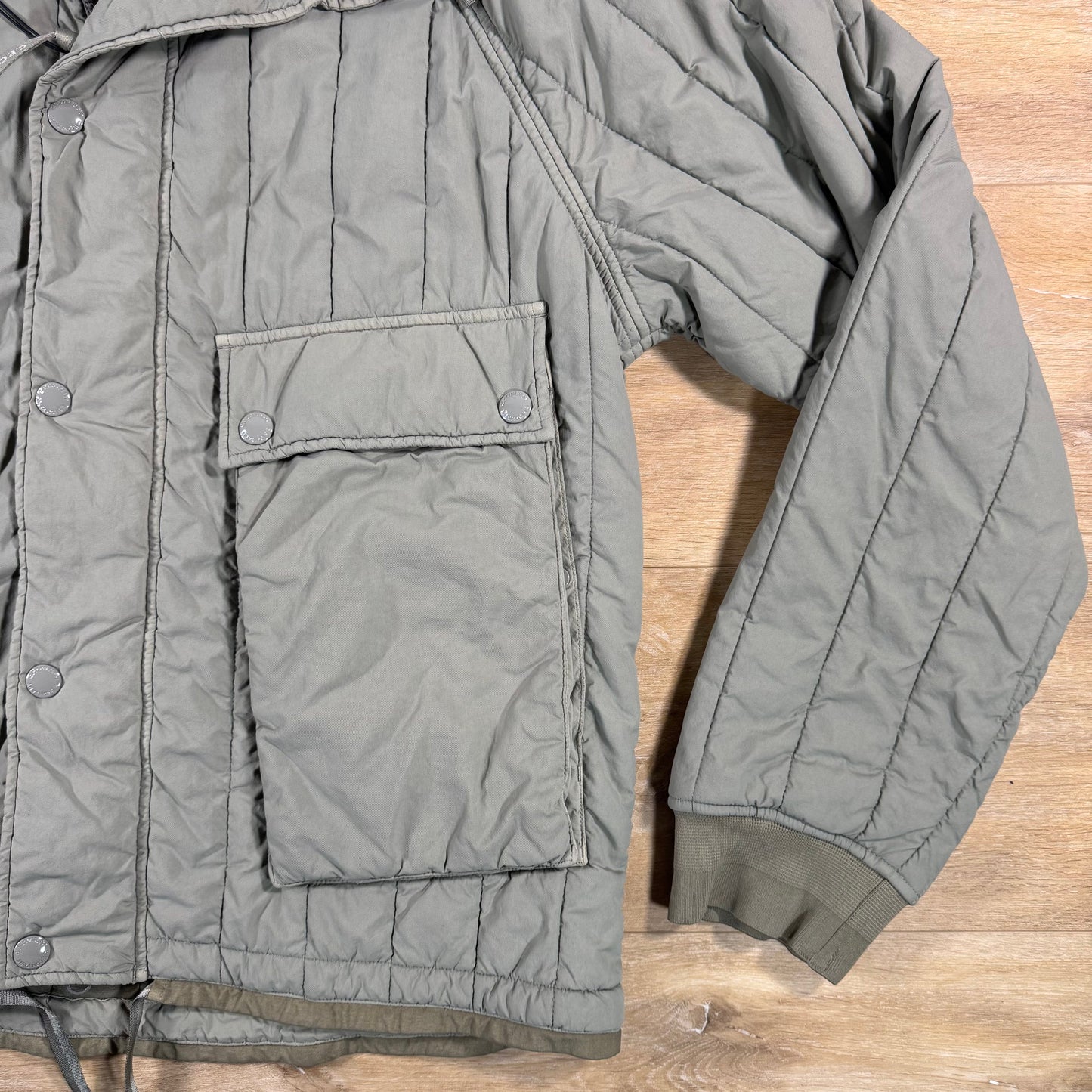 C.P. Company GD Liner Padded Goggle Jacket in Fallen Rock - Grey