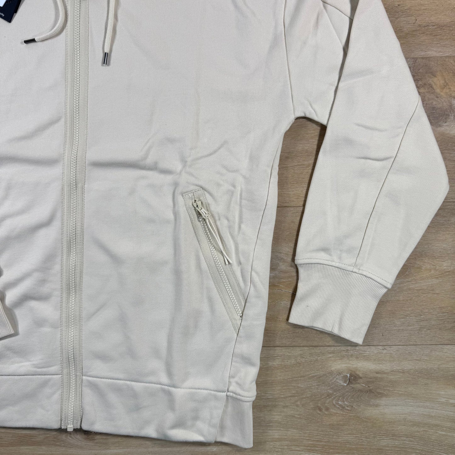 C.P. Company Diagonal Raised Fleece Goggle Hoodie in Frozen Dew