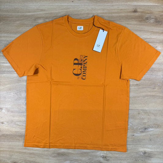 C.P. Company 30/1 Jersey T-Shirt in Desert Sun - Orange
