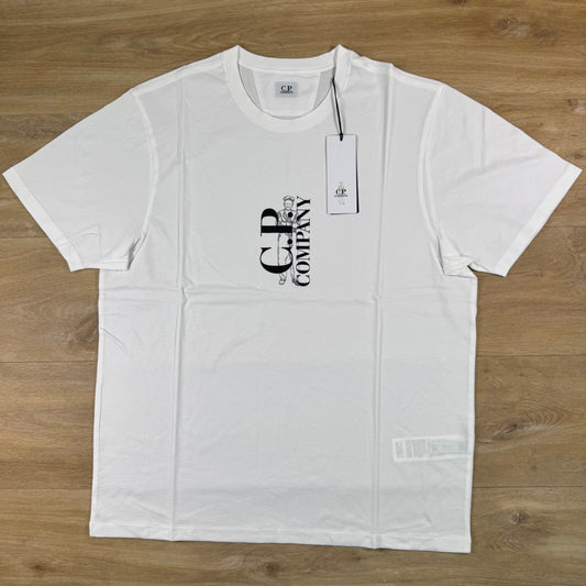 C.P. Company 30/1 Jersey T-Shirt in Gauze White