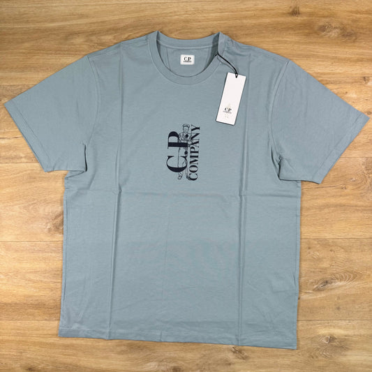 C.P. Company 30/1 Jersey T-Shirt in Silver Blue
