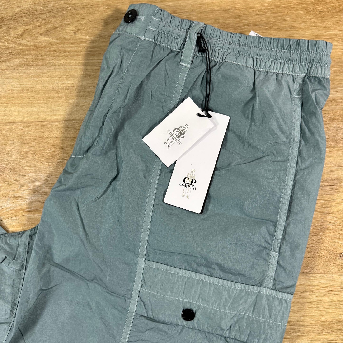 C.P. Company Chrome-R Cargo Lens Pants in Silver Blue