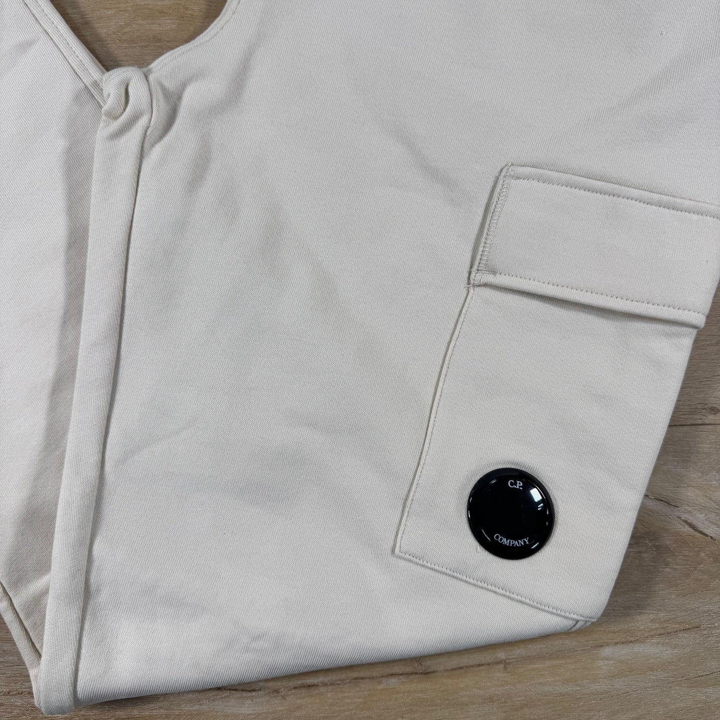 C.P. Company Diagonal Raised Fleece Lens Sweatpants in Frozen Dew