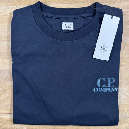 C.P. Company 30/1 Jersey Comfort Logo T-Shirt in Navy