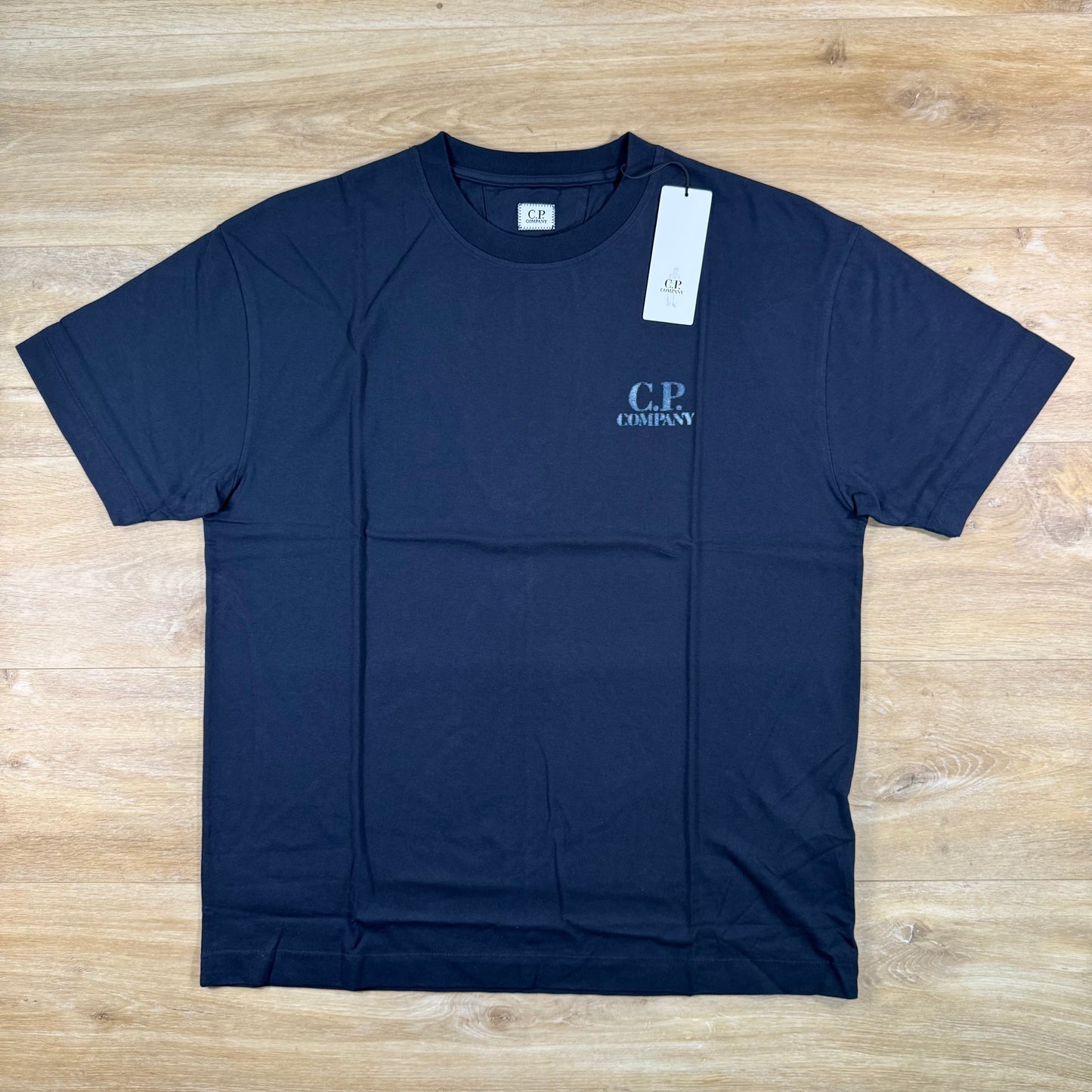 C.P. Company 30/1 Jersey Comfort Logo T-Shirt in Navy