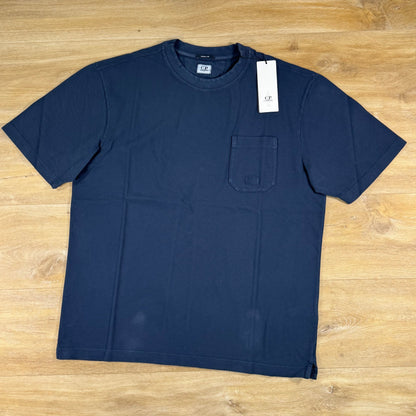 C.P. Company 24/1 Pigment Dyed T-Shirt in Midnight Navy
