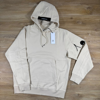C.P. Company Diagonal Raised Fleece Lens Hoodie in Frozen Dew
