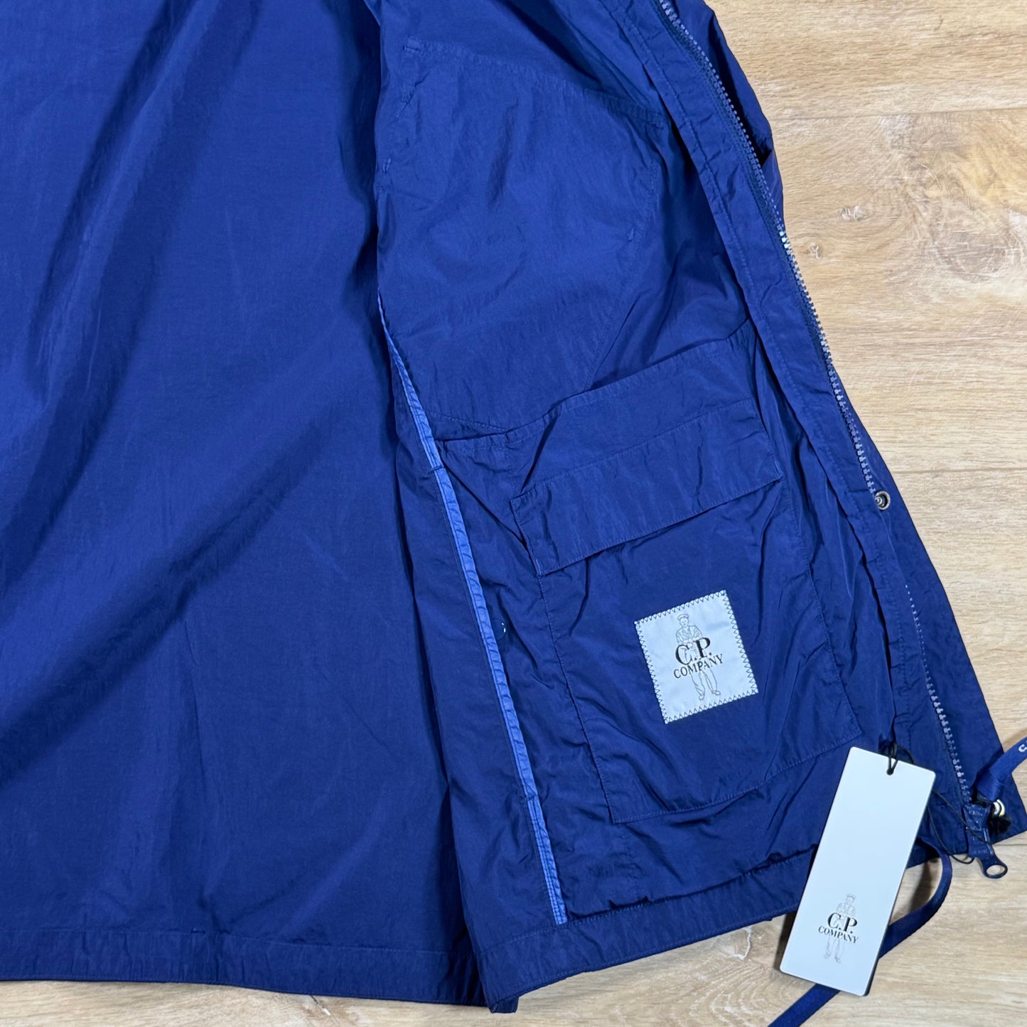 C.P. Company Chrome-R Hooded Lens Overshirt in Blueprint