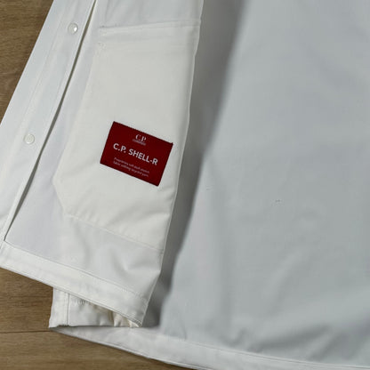 C.P. Company Shell-R Goggle Gilet in Gauze White