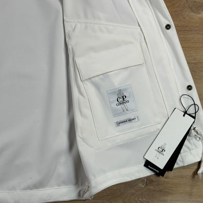 C.P. Company Shell-R Goggle Gilet in Gauze White