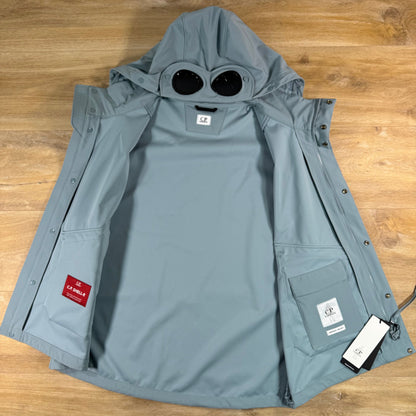 C.P. Company Shell-R Goggle Gilet in Silver Blue
