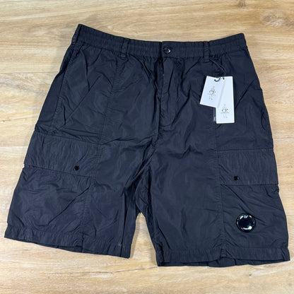 C.P. Company Chrome-R Lens Boxy Cargo Shorts in Black