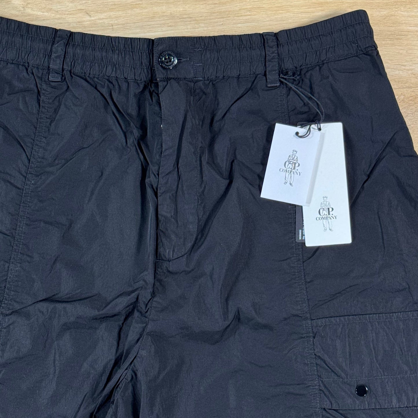 C.P. Company Chrome-R Lens Boxy Cargo Shorts in Black