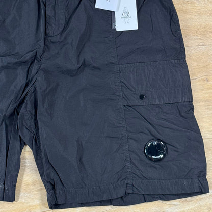 C.P. Company Chrome-R Lens Boxy Cargo Shorts in Black