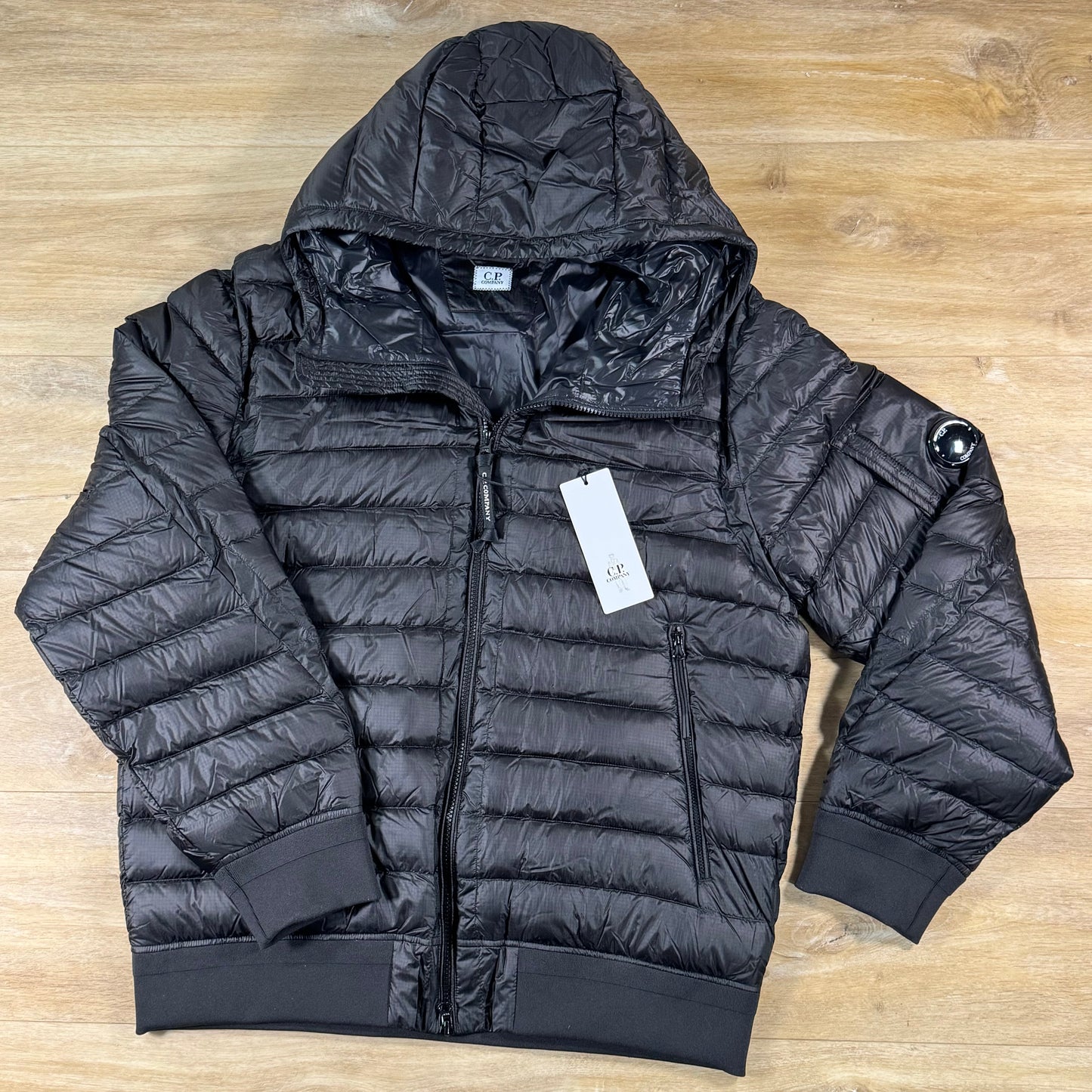 C.P. Company D.D. Shell Lens Down Jacket in Black