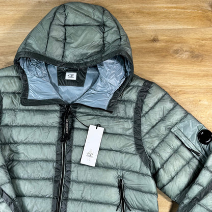 C.P. Company D.D. Shell Lens Down Jacket in Silver Blue