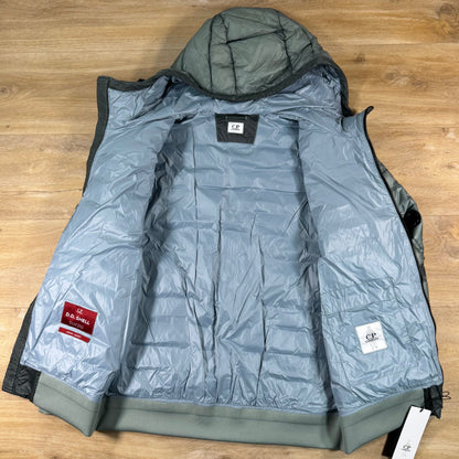 C.P. Company D.D. Shell Lens Down Jacket in Silver Blue