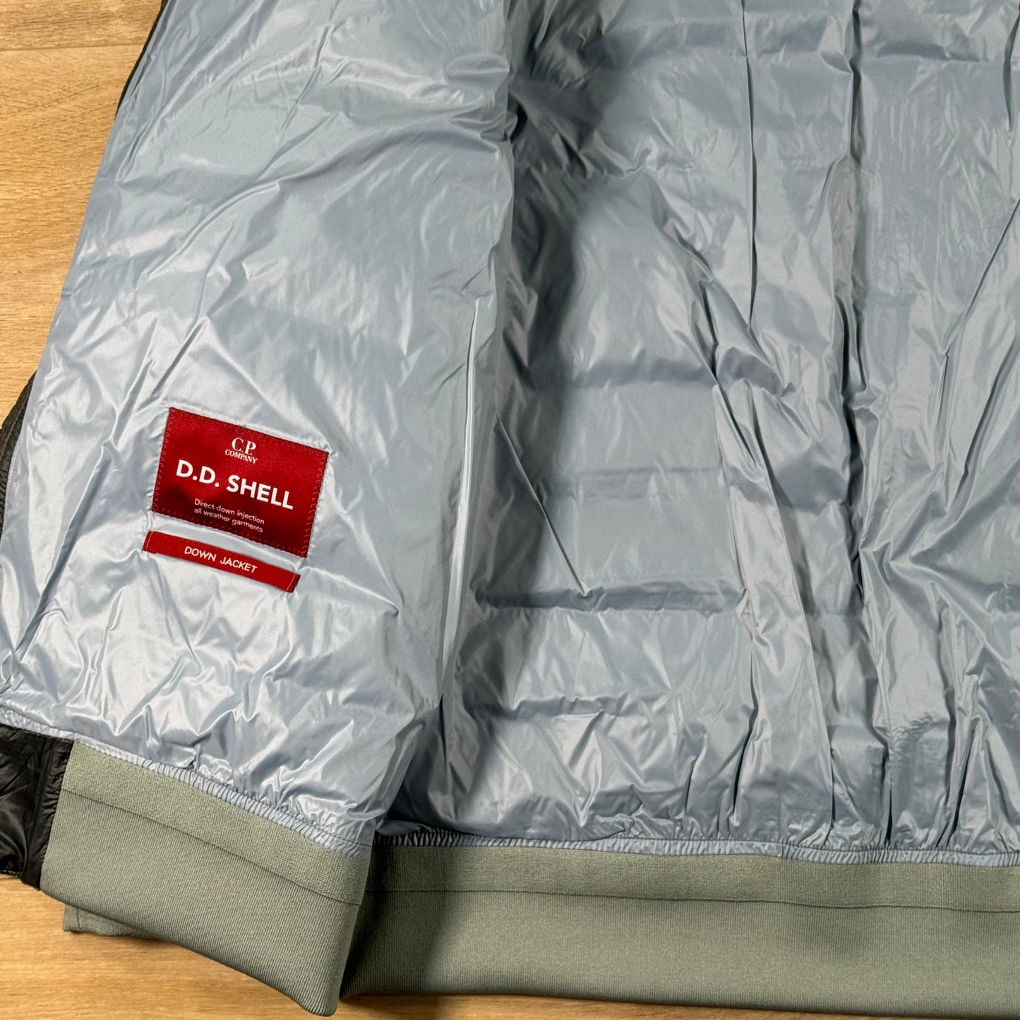 C.P. Company D.D. Shell Lens Down Jacket in Silver Blue