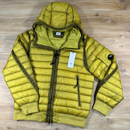 C.P. Company D.D. Shell Lens Down Jacket in Antique Moss - Yellow
