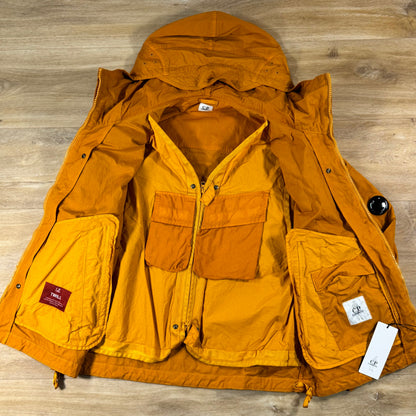 C.P. Company Twill Hooded Lens Jacket in Desert Sun - Orange