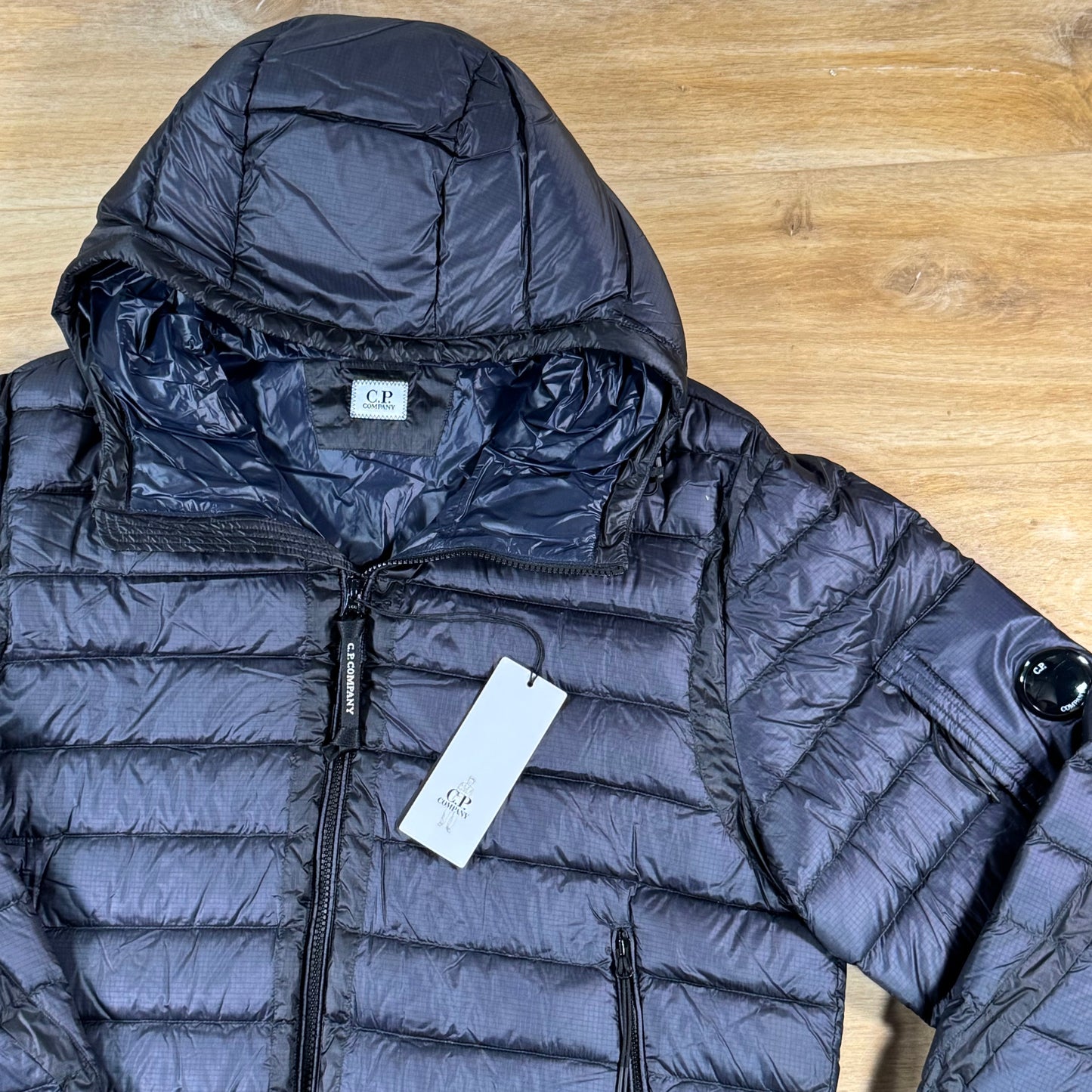 C.P. Company D.D. Shell Lens Down Jacket in Navy