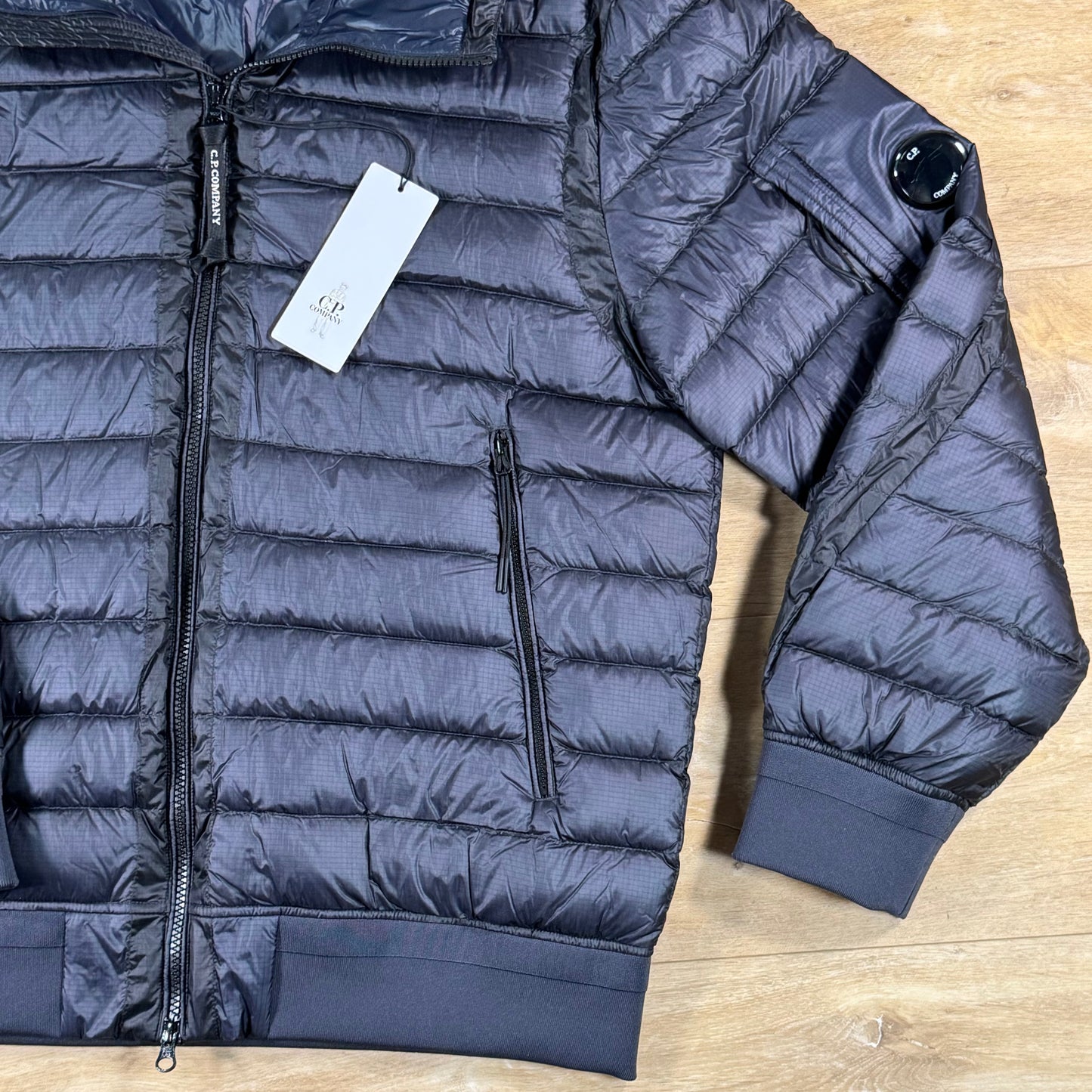 C.P. Company D.D. Shell Lens Down Jacket in Navy