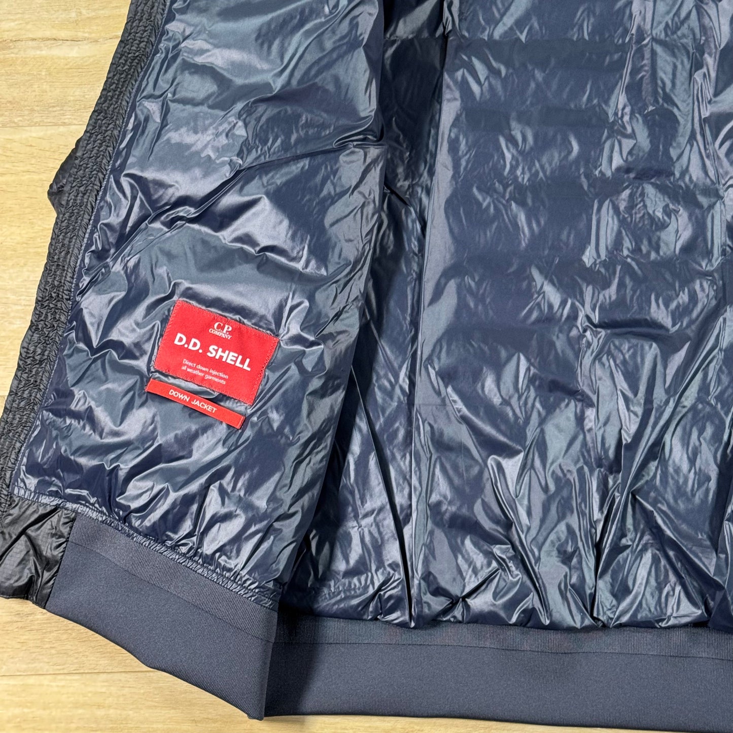 C.P. Company D.D. Shell Lens Down Jacket in Navy