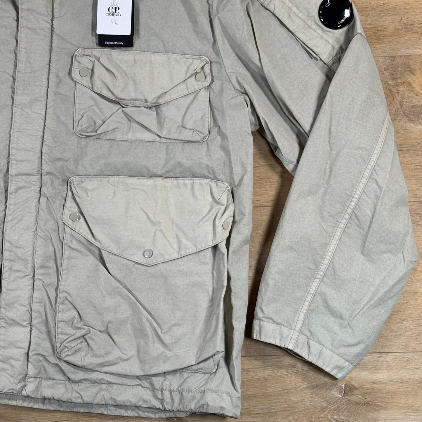 C.P. Company Flatt Nylon Goggle Lens Jacket in Dove