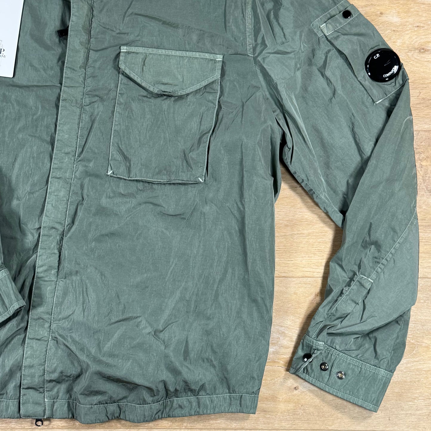 C.P. Company Chrome-R Lens Overshirt in Laurel Wreath