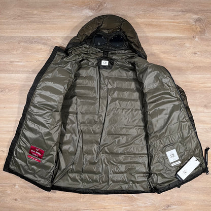 C.P. Company D.D. Shell Goggle Down Jacket in Ivy Green