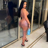 Load image into Gallery viewer, Haute couture body dress (Nude multi)