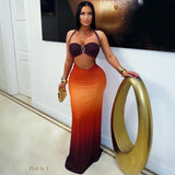 Load image into Gallery viewer, Solara maxi dress (Blue ombré)