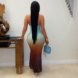 Load image into Gallery viewer, Ciara ombré maxi dress (Blue multi)
