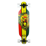 Load image into Gallery viewer, Krown Longboard Complete Elite Drop Through Rasta Lion - White Wheels