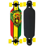 Load image into Gallery viewer, Krown Longboard Complete Elite Drop Through Rasta Lion - Yellow Wheels