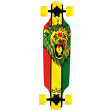 Load image into Gallery viewer, Krown Longboard Complete Elite Drop Through Rasta Lion - Yellow Wheels