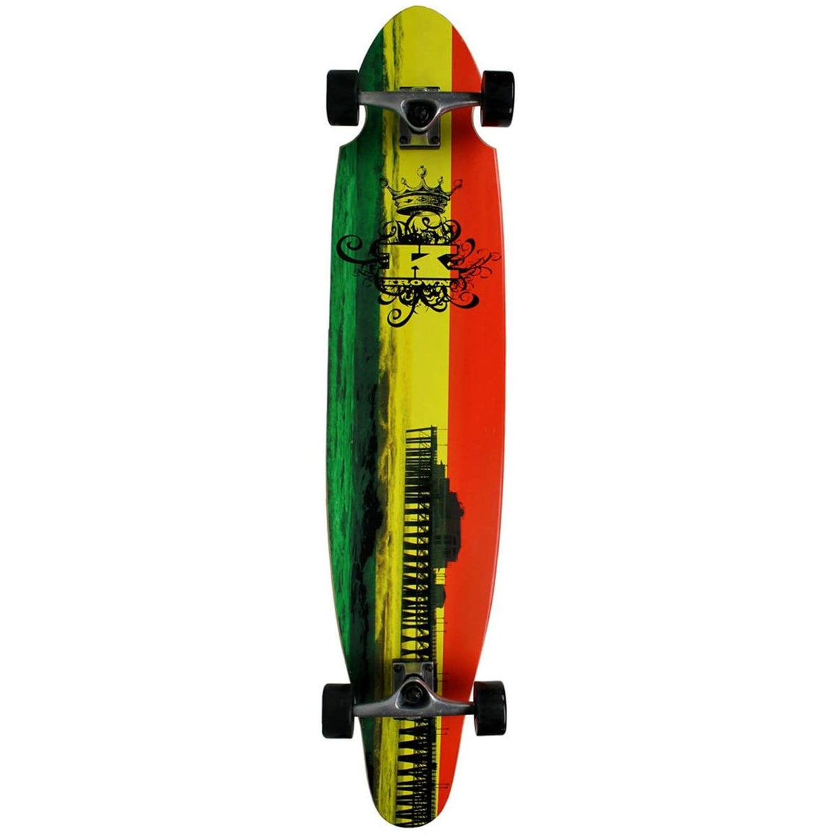 Krown Longboard Complete Kicktail Rasta