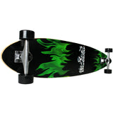 Load image into Gallery viewer, Krown Longboard Complete Pintail Green Flame