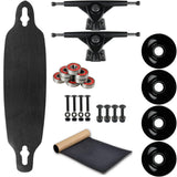 Load image into Gallery viewer, Moose Longboard Complete 9" x 36" Drop Through Stained Black