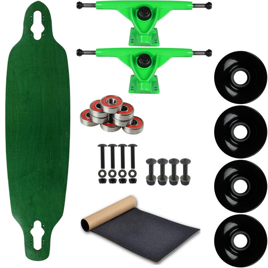 Moose Longboard Complete 9" x 36" Drop Through Stained Green